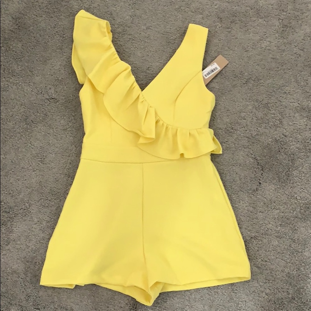 Do+Be Yellow Ruffle Romper